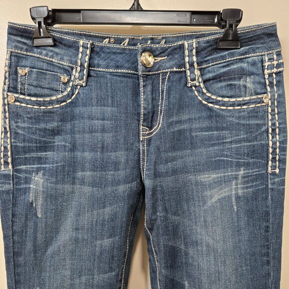 Vintage LA Idol USA Boot Cut Denim Jeans Size 30/34 - Picture 2 of 16